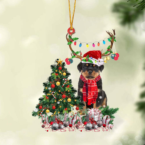 Godmerch- Ornament- Rottweiler 2-Christmas Tree Gift Hanging Ornament, Happy Christmas Ornament, Car Ornament