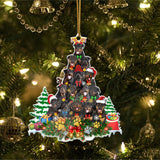 Ornament- Rottweiler Full The Christmas Tree-Two Sided Ornament, Happy Christmas Ornament, Car Ornament