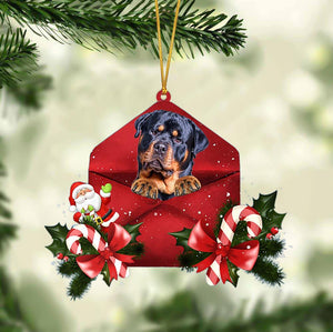 Rottweiler Christmas Letter Ornament Dog Christmas Decoration