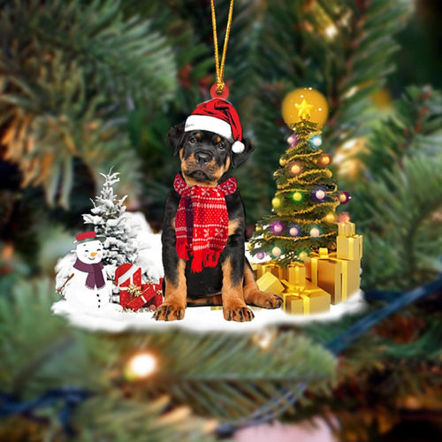 Rottweiler Christmas Ornament Christmas Tree Hanging Acrylic Ornament Gift