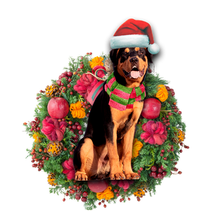 Godmerch- Ornament- Rottweiler Christmas Ornament, Happy Christmas Ornament, Car Ornament