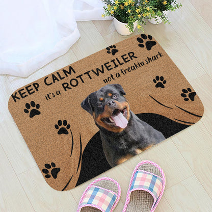 Keep Calm It's a Pitbull Not a Freakin Shark Doormat