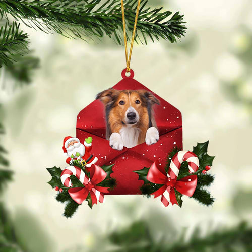 Rough Collie Christmas Letter Ornament Dog Christmas Decoration
