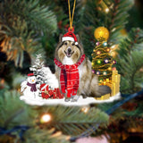Godmerch- Ornament- Rough Collie Christmas Ornament Dog Ornament, Car Ornament, Christmas Ornament