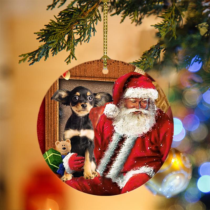 Godmerch- Ornament- Russkiy Toy With Santa Christmas Ornament, Happy Christmas Ornament, Car Ornament