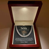Pamaheart- To My Son - Stand Tall - From Mom - Cuban Link Chain, Gift For Man, Husband, Gift For Birthday, Christmas