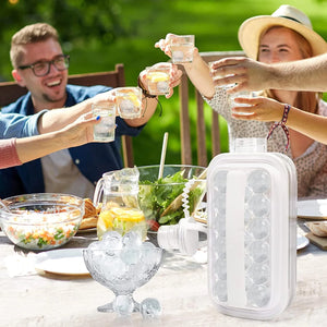 Creative Ice Hockey Ice Ball Maker - Portable Ice Maker in Bottle Shape with Unique Bubble Ice Cube Molds