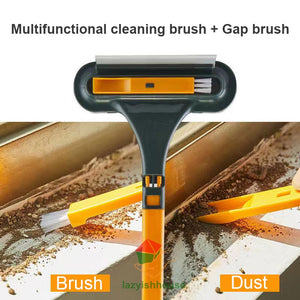 Glass Cleaning Tools Double-Sided Telescopic Rod Window Cleaner Mop Squeegee Wiper Long Handle Brush Kitchen Accessories