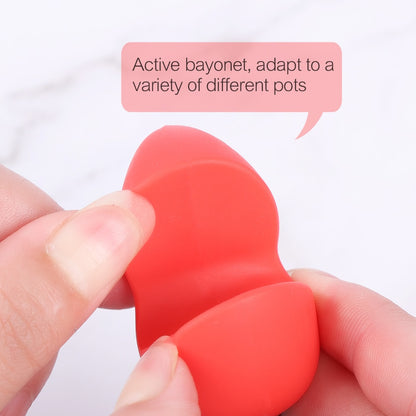 Silicone Pot Lid Holder and Spill Stopper - Heat- Resistant Kitchen Gadget