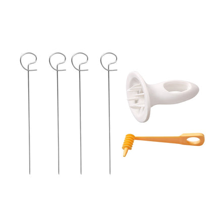 Portable Potato BBQ Skewers and Spiral Cutter for Camping and Outdoor Cooking