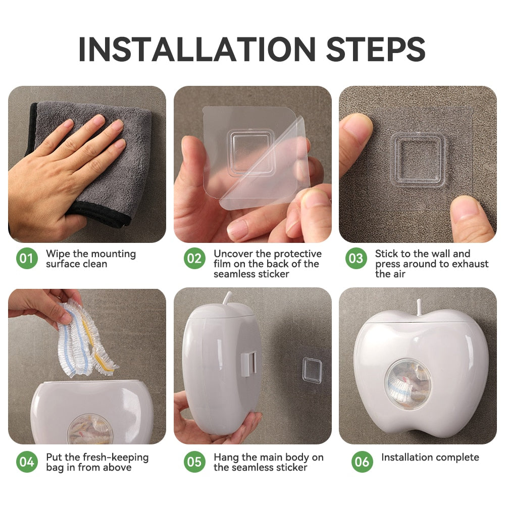 Plastic Wrap Storage Box Cling Film Organization Wall-mounted Dustproof Box Food Cover Plastic Wrap Rack Home Kitchen Storage
