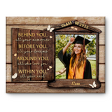 Graduation Gift For Her 2022, University Graduation Present, Behind You All The Memories Canvas