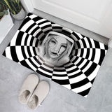 3D Horror Ghost In A Hole Halloween Doormat