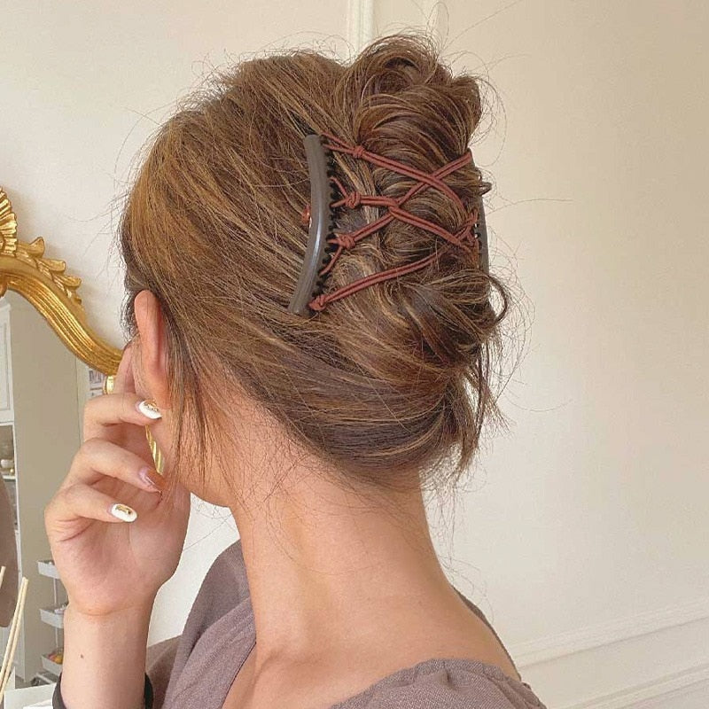 Women's Creative Hair Accessories - Comb Elastic Rope Disc Clip for Fashionable Headwear