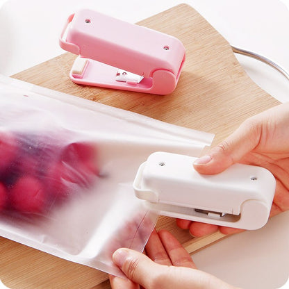 Mini Heat Bag Sealing Machine, Package Sealer Bags Thermal Plastic Food, Bag Closure Portable Sealer Packing, Kitchen Accessories