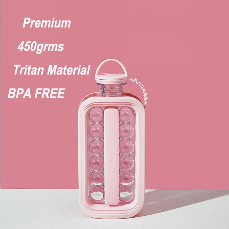 Creative Ice Hockey Ice Ball Maker - Portable Ice Maker in Bottle Shape with Unique Bubble Ice Cube Molds