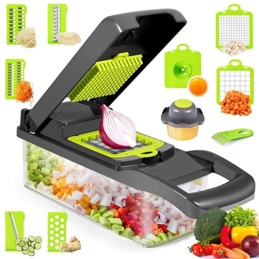 Multifunctional Vegetable Cutter Shredders Slicer With Basket Fruit Potato Chopper Carrot Grater Slicer For Kitchen