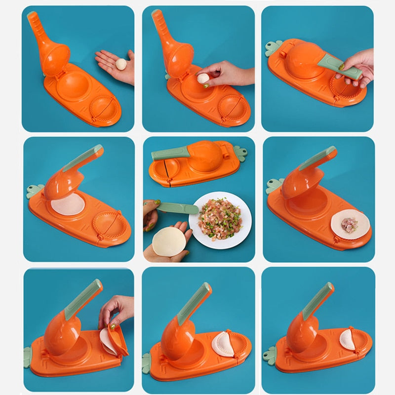 Dumplings Maker Dough Pressing Tool Manual Wrapper Making Plastic Mold Dumpling Skin Artifact Dough Press Kitchen Accessories