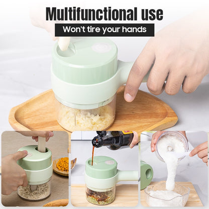 Portable Electric Vegetable Cutter Set Food Processor Chopper Kitchen Tools