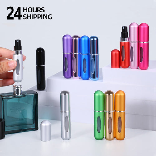 5/8ml Portable Mini Refillable Perfume Atomizer - Travel-size Aluminum Spray Bottle for Perfume