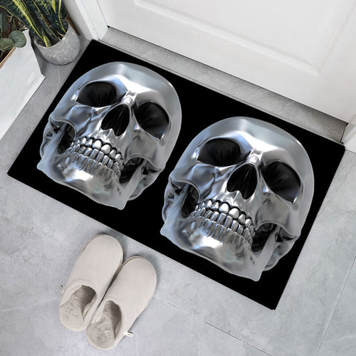 3D Horror Skull In A Hole Halloween Doormat