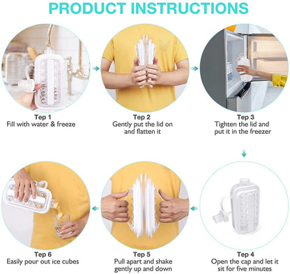 Creative Ice Hockey Ice Ball Maker - Portable Ice Maker in Bottle Shape with Unique Bubble Ice Cube Molds