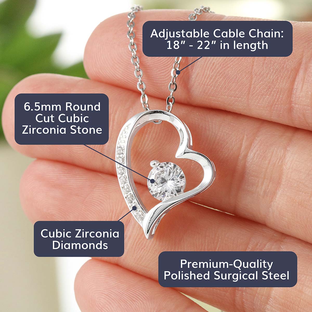 To my Daughter-In-Law - My Bonus Daughter Necklace - Forever Love Necklace
