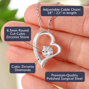 To my Daughter-In-Law - My Bonus Daughter Necklace - Forever Love Necklace