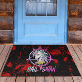 Hail Satan Unicorn SED-0012 Door Mat