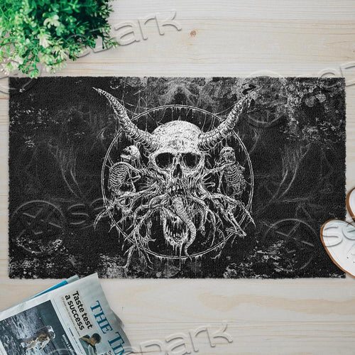 Skull Satanic Scary SED-0786 Door Mat