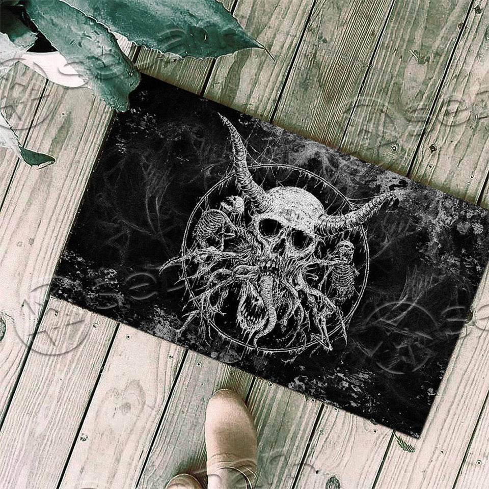 Skull Satanic Scary SED-0786 Door Mat