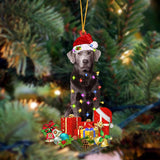 Godmerch- Ornament- SILVER Labrador-Dog Be Christmas Tree Hanging Ornament, Happy Christmas Ornament, Car Ornament