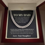 To my Dad - It's not easy for a man to raise a child - Cuban Link Chain, Gift For Man, Husband, Gift For Birthday, Christmas