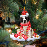 Godmerch- Ornament- Saint Bernard-Better Christmas Hanging Ornament, Happy Christmas Ornament, Car Ornament
