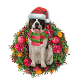 Godmerch- Ornament- Saint Bernard Christmas Ornament, Happy Christmas Ornament, Car Ornament