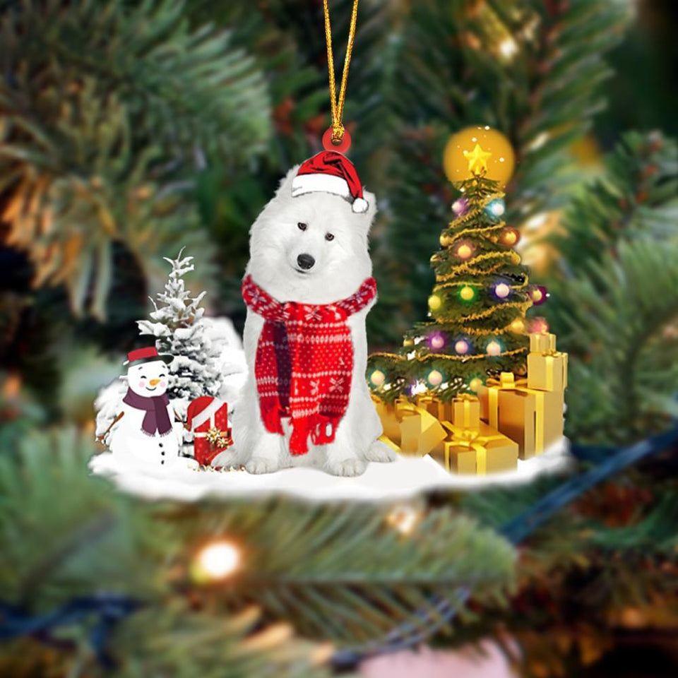 Godmerch- Ornament- Samoyed Christmas Ornament Dog Ornament, Car Ornament, Christmas Ornament