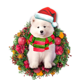 Godmerch- Ornament- Samoyed Christmas Ornament, Happy Christmas Ornament, Car Ornament