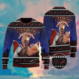 Santa And Jesus Christmas Ugly Christmas Sweater 