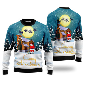 Santa Peeing Ugly Christmas Sweater | For Men & Women | UH1224