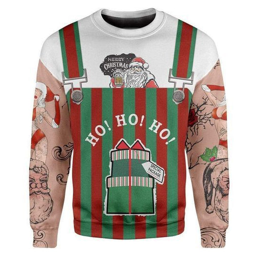 Santa Ho Ho Ho Ugly Christmas Sweater 