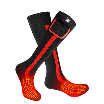 Winter Electric Rechargeable Heated Socks with Batteries for Skiing, Hunting, Keeping Warm