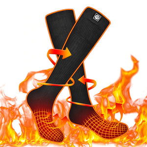 Winter Electric Rechargeable Heated Socks with Batteries for Skiing, Hunting, Keeping Warm