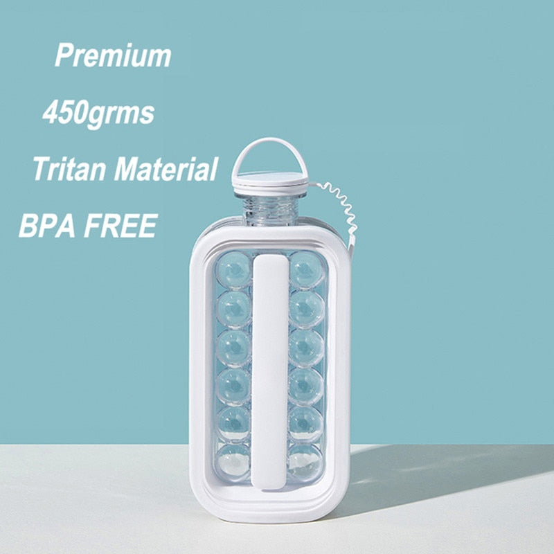 Creative Ice Hockey Ice Ball Maker - Portable Ice Maker in Bottle Shape with Unique Bubble Ice Cube Molds