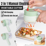 Portable Electric Vegetable Cutter Set Food Processor Chopper Kitchen Tools