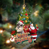 Ornament- Schnauzer 1 (1)-Christmas Tree&Dog Hanging Ornament, Happy Christmas Ornament, Car Ornament