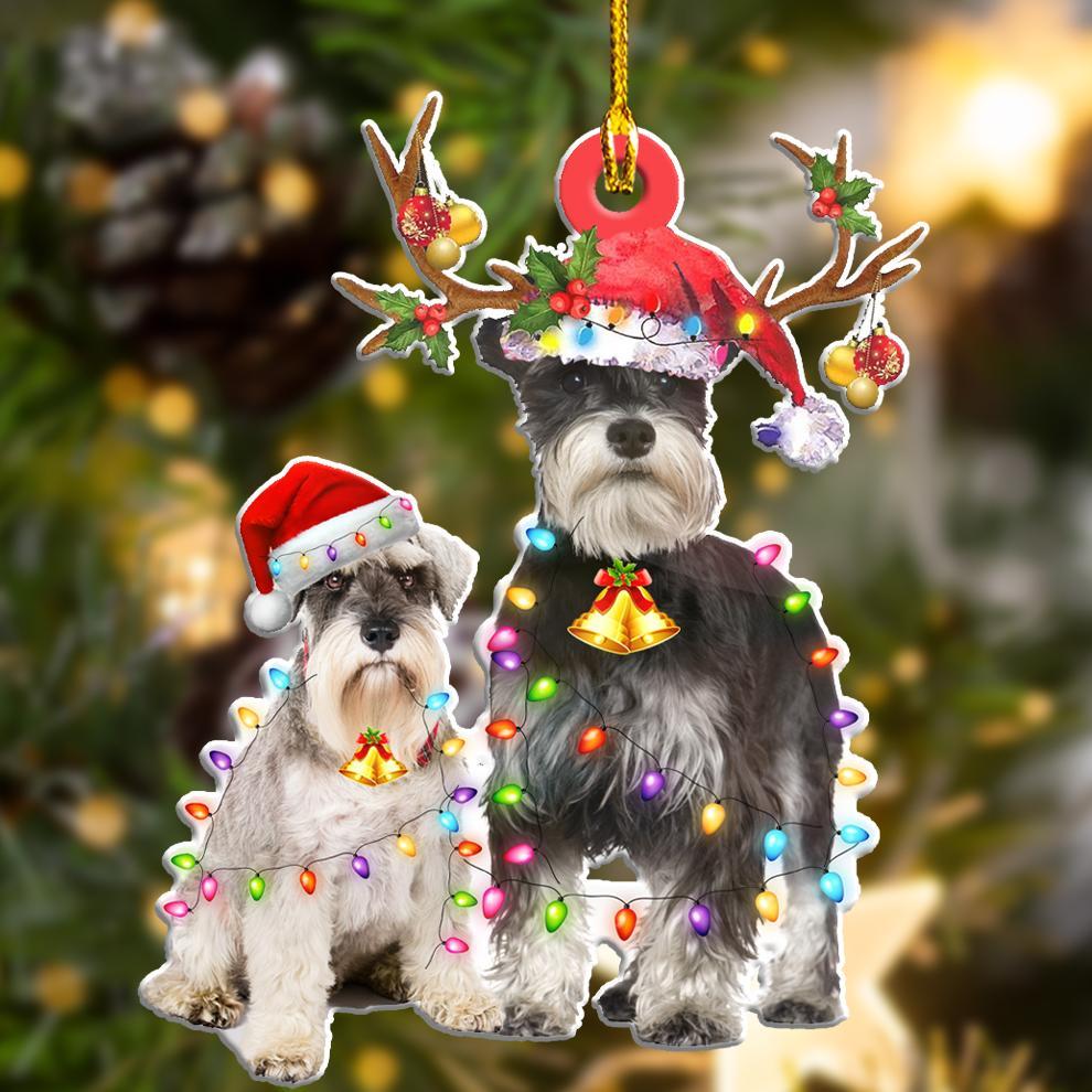 Godmerch- Ornament- Schnauzer3 Christmas Shape Ornament, Happy Christmas Ornament, Car Ornament