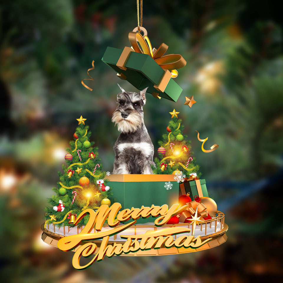 Godmerch- Ornament- Schnauzer -Christmas Gifts&dogs Hanging Ornament, Happy Christmas Ornament, Car Ornament