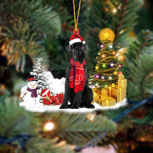 Schnauzer Christmas Ornament Christmas Tree Hanging Acrylic Ornament Gift