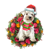 Godmerch- Ornament- Schnauzer Christmas Ornament, Happy Christmas Ornament, Car Ornament