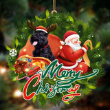 Godmerch- Ornament- Scottish Terrier-Santa & dog Hanging Ornament, Happy Christmas Ornament, Car Ornament